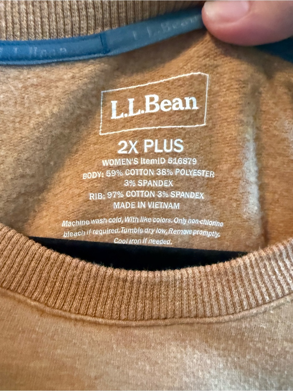 L.L. Bean Crewneck Sweater in Camel